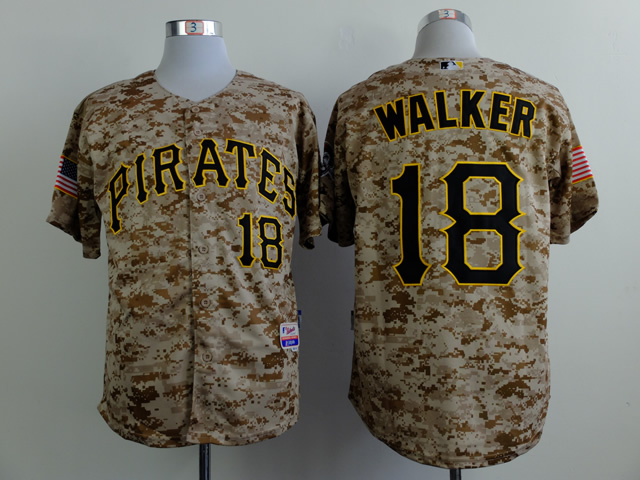 Men Pittsburgh Pirates #18 Walker Camo MLB Jerseys